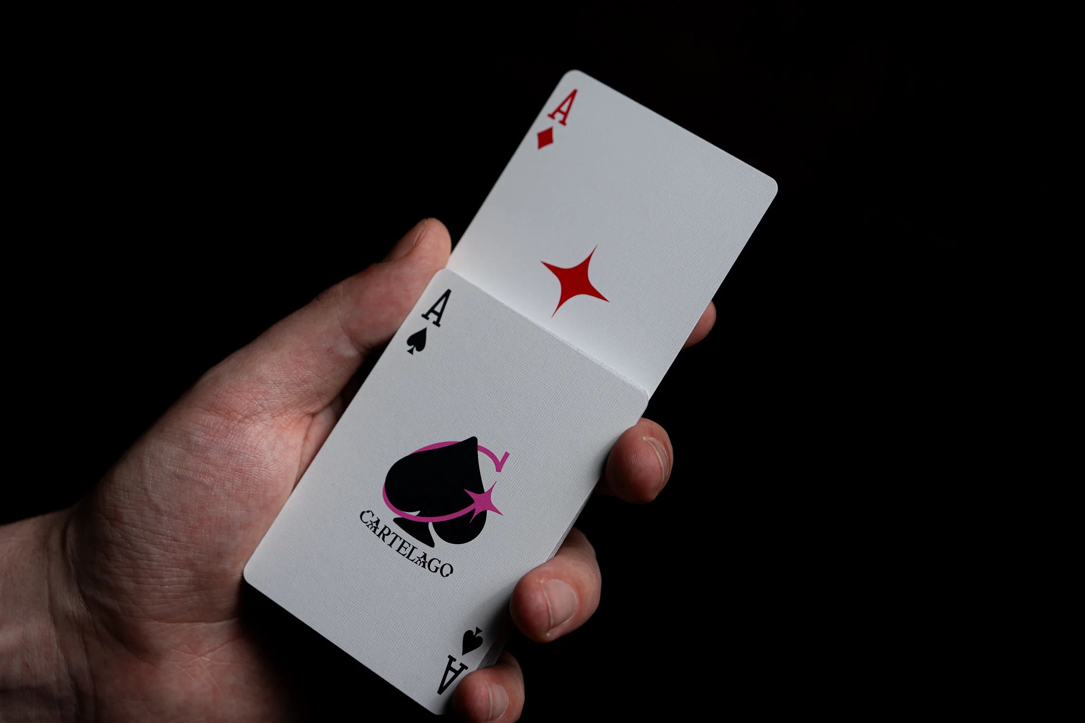 Custom Players aces displayed in hand